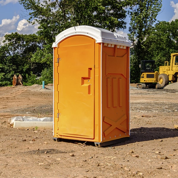 how often are the portable toilets cleaned and serviced during a rental period in Gates